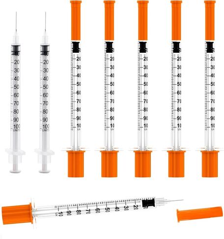 1CC Disposable Syringe with Needle - 30G 5/16" (8mm) 1ml/cc, Individually Wrapped, Lab Supplies, 30 Pack in Saudi Arabia