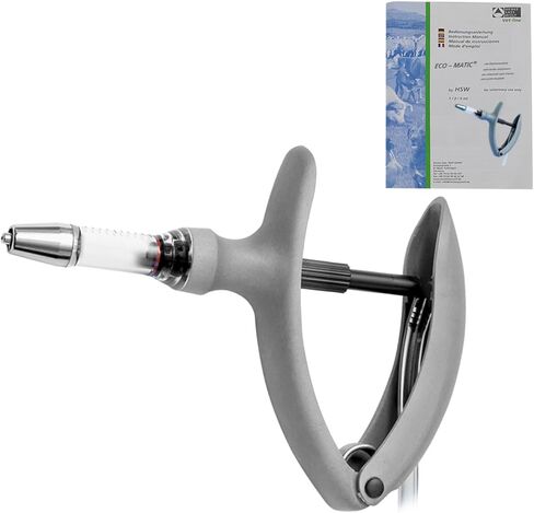 HSW 5ML Automatic Self-Refilling Livestock Syringe for Injections with Bottle Mount Basket Veterinary Syringes Dose Adjustable 0.5 ml – 5.0 ml in Saudi Arabia