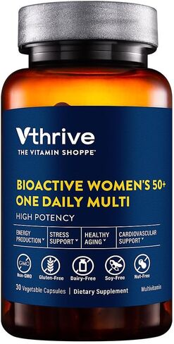 Vthrive Once-Daily Bioactive Multivitamin for Women 50+ Supports Stress Relief, Healthy Aging, & Overall Wellness with Essential Nutrients & Antioxidants (30 Vegetarian Capsules) in Saudi Arabia