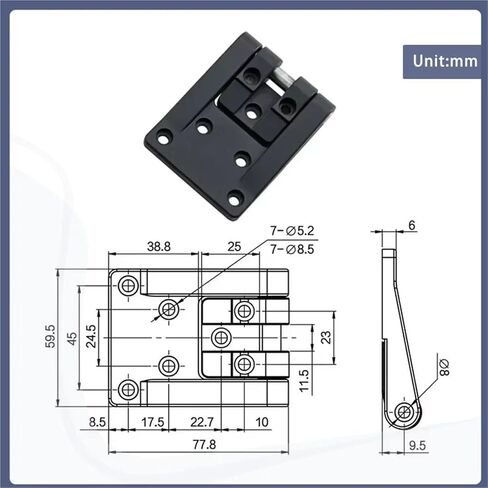 مفصل دوار بزاوية على شكل حرف T لسبائك الزنك قطعة واحدة in Kuwait
