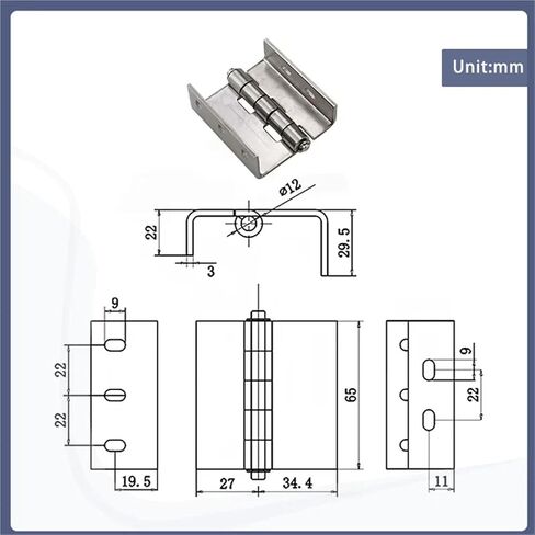 مفصلة على شكل مخفي 304 من الفولاذ المقاوم للصدأ قطعة واحدة in Kuwait