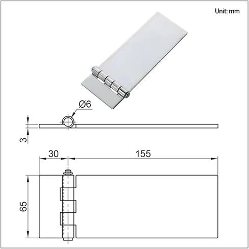 Large Extended Asymmetric Seamless Welded Carbon Steel Hinge 1Pcs in Kuwait