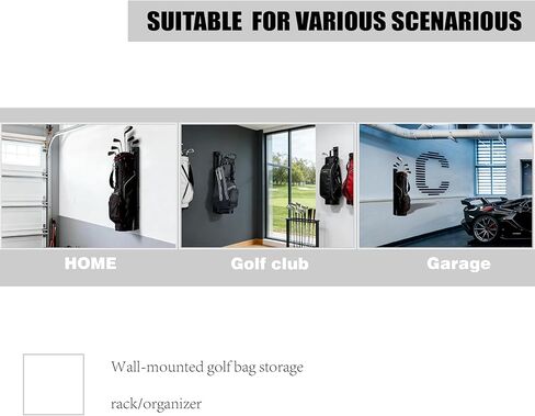 Wall-Mounted Golf Bag Storage System – Adjustable, Heavy-Duty Golf Bag Organizer Golf Storage Organizer for Residential Basement and Commercial Spaces in Kuwait