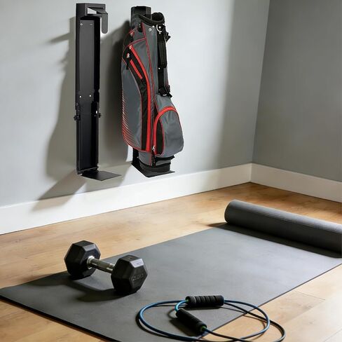 Wall-Mounted Golf Bag Storage System – Adjustable, Heavy-Duty Golf Bag Organizer Golf Storage Organizer for Residential Basement and Commercial Spaces in Kuwait