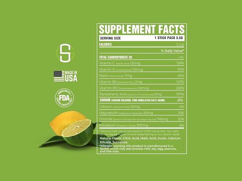 Golf Hydration Lemon Lime Electrolyte Powder – Sugar Free Drink Mix Packets – Golf Accessories for Men & Women – Golf Gifts – 20 Stick Packs in Saudi Arabia