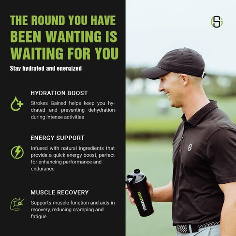 Golf Hydration Lemon Lime Electrolyte Powder – Sugar Free Drink Mix Packets – Golf Accessories for Men & Women – Golf Gifts – 20 Stick Packs in Saudi Arabia