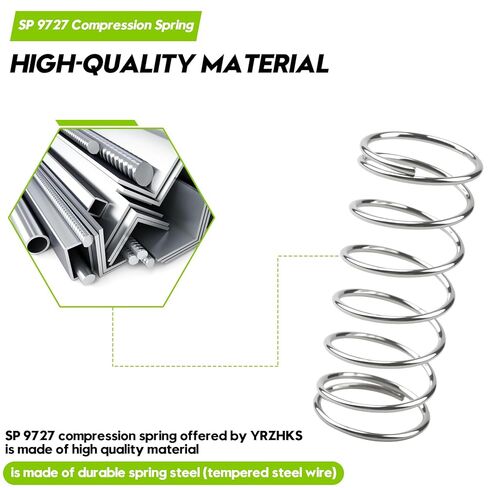 9727 نابض ضغط، نوابض صغيرة، 5/8 بوصة OD، طول 1-1/2 بوصة، قطر السلك 0.041 بوصة، هيكل فولاذي متين، فضي، حزمة من 4 in Kuwait