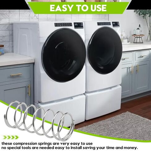 9727 نابض ضغط، نوابض صغيرة، 5/8 بوصة OD، طول 1-1/2 بوصة، قطر السلك 0.041 بوصة، هيكل فولاذي متين، فضي، حزمة من 4 in Kuwait