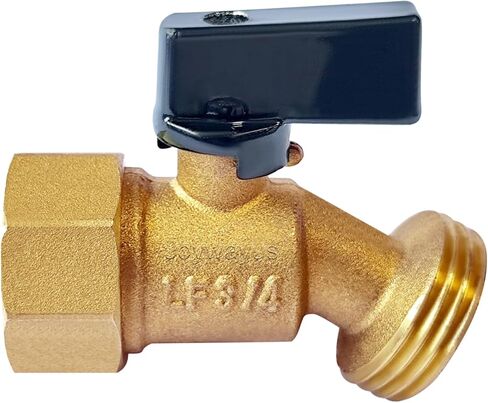 Joywayus Brass Outdoor Spigot Hose Bibb Valve 3/4" Female NPT Inlet x 3/4" Male GHT Threaded Garden Hose Outlet Connector in Saudi Arabia