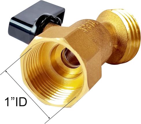 Joywayus Brass Outdoor Spigot Hose Bibb Valve 3/4" Female NPT Inlet x 3/4" Male GHT Threaded Garden Hose Outlet Connector in Saudi Arabia