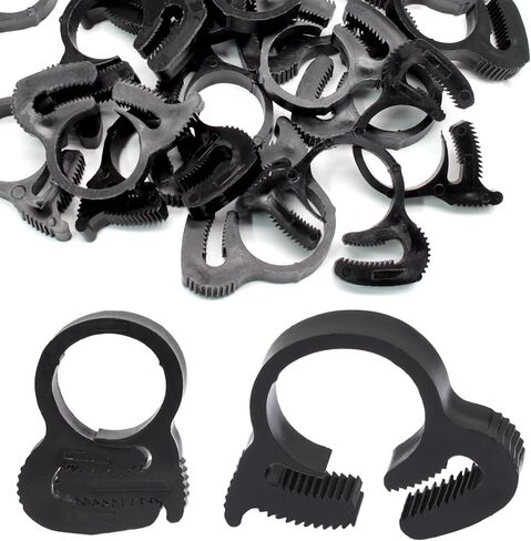 Biaungdo 20 Pack Black Double Gripping Nylon Hose Clamps, 15.2-16.2 mm Heavy Duty Snap Grip Plastic Clamps Adjustable Ratcheting Clamp in Saudi Arabia