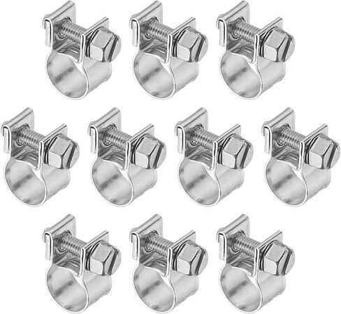 PATIKIL 10 قطع 9-11 ملم مشابك خرطوم حقن الوقود الصغيرة من الفولاذ المقاوم للصدأ مشبك قابل للتعديل in Kuwait