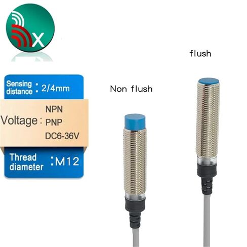 M12 Proximity Switch Sensor, Analog Output NPN PNP Inductive 24V, 1pc(BLN2-GM12-1) in Saudi Arabia