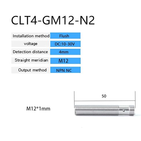 M12 Capacitive Proximity Sensor, 3-Wire DC 10-30V NPN PNP IP67 Flush Plug-in Unit, 1pc(NPN NC) in Saudi Arabia