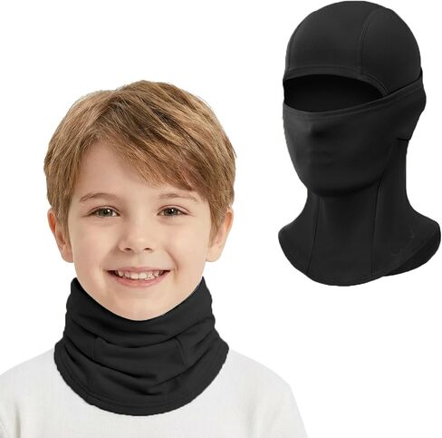 قناع وجه بالاكلافا للأطفال، قبعة شتوية لتدفئة الوجه للطقس البارد للأولاد والبنات من سن 6 إلى 15 عامًا in Kuwait