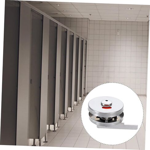 Holibanna 1pack الحمام المحتلة مؤشر القفل الفولاذ المقاوم للصدأ قفل باب الخصوصية للحمامات العامة سهلة التركيب أكشاك الحمام الآمن الاستخدام التجاري in Kuwait