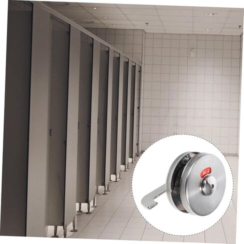 Homoyoyo الفولاذ المقاوم للصدأ مرحاض مؤشر الخصوصية قفل قفل الباب بدون مفتاح للحمام مقبض الباب التجاري للحمامات العامة مقبض باب الخصوصية in Kuwait