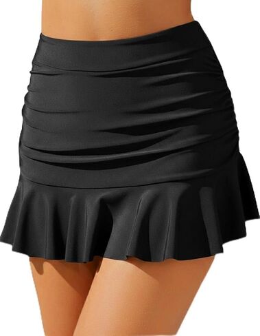 Tempt Me Women High Waisted Swim Skirts - Ruched Ruffle Bathing Suit Skirt with Short Tummy Control Swimsuit Bottoms 2025 in Saudi Arabia