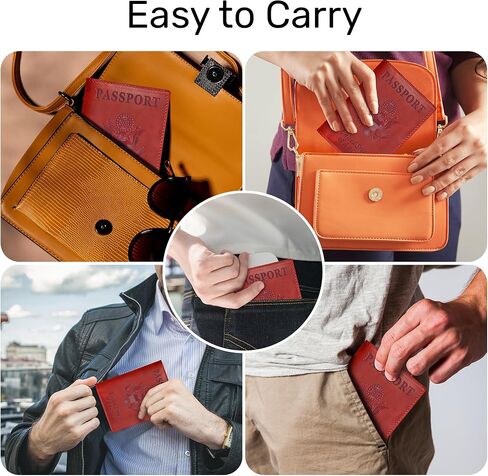 HIFA Leather Passport Holder, Handmade Passport Cover with Card and Ticket Slot - Genuine Leather, Elegant Design, Easy Access - Passport Case, Passport Wallet, Passport Holder in Saudi Arabia