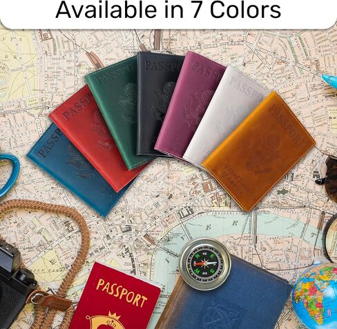 HIFA Leather Passport Holder, Handmade Passport Cover with Card and Ticket Slot - Genuine Leather, Elegant Design, Easy Access - Passport Case, Passport Wallet, Passport Holder in Saudi Arabia