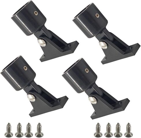 4 Sets Nylon 1 Inch Bimini Top Eye End Tube Slide Cap + Boat Deck Hinge Mount Marine Hardware W/Screws in Saudi Arabia
