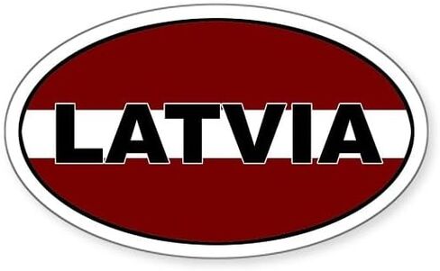 Cafepress latvia flag sticker sticker oval car sticker sticker in Saudi Arabia