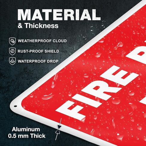 2 PC Fire Riser Room Signs, 7x10 Aluminum Fire Riser Sign Waterproof Rust-Free with Pre-Drilled Holes in Saudi Arabia
