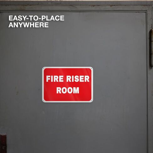 2 PC Fire Riser Room Signs, 7x10 Aluminum Fire Riser Sign Waterproof Rust-Free with Pre-Drilled Holes in Saudi Arabia