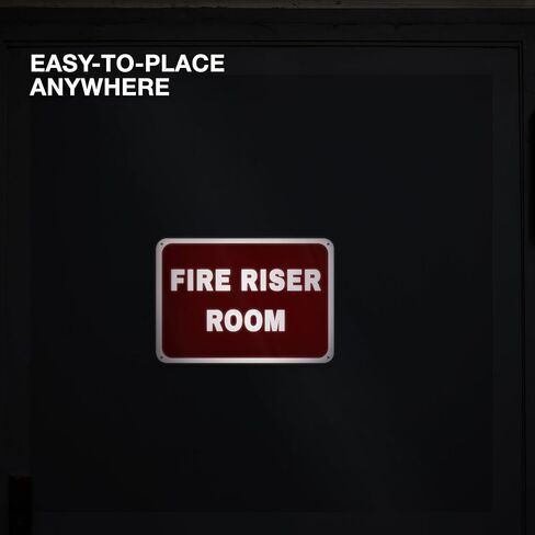2 PC Fire Riser Room Signs, 7x10 Aluminum Fire Riser Sign Waterproof Rust-Free with Pre-Drilled Holes in Saudi Arabia