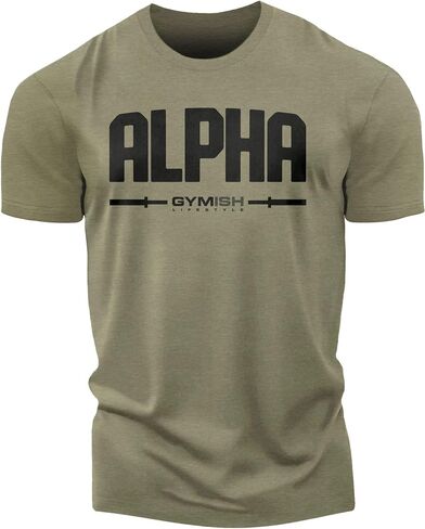 Gymish Lifestyle Alpha Workout Shirt for Men, Deadlift Lifting T-Shirt in Saudi Arabia