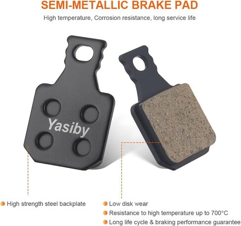 Bike Brake Pads, 4 Pairs Disc Brake Pads High-Performance with Installation Tools, Premium Semi-Metallic & Organic Resin MTB Bicycle Brake Pads For MAGURA MT5/MT5E/MT7/MT7 PRO/MT Trail Front/MT Thirty in Kuwait