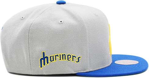 قبعة Mitchell & Ness Seattle Mariners Cooperstown MLB Away Snapback Hat - رمادي/ملكي in Kuwait