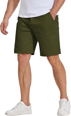 شورت رجالي كاجوال من COOFANDY، شورت كلاسيكي مناسب من تشينو، شورت جولف خفيف الوزن قابل للتمدد من الأمام مع جيوب in Saudi Arabia