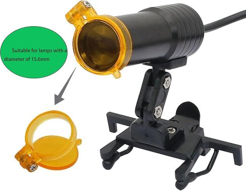 4 قطعة مرشح أصفر لمصباح LED ضوء الأسنان Loupes مفيدة مختبر الإضاءة البصرية مجهر المكبر الملحقات in Kuwait