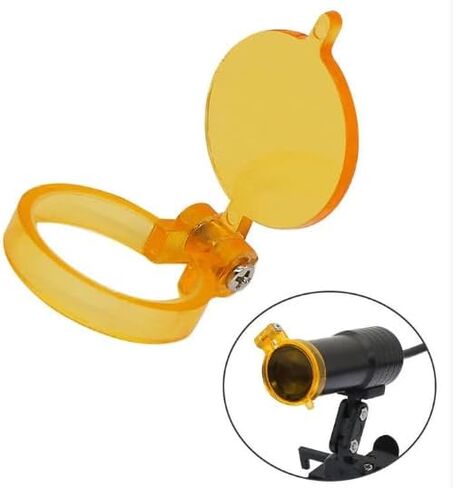 4 قطعة مرشح أصفر لمصباح LED ضوء الأسنان Loupes مفيدة مختبر الإضاءة البصرية مجهر المكبر الملحقات in Kuwait