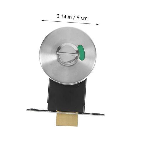 SOLUSTRE Bathroom Door Lock Toilet Indicator Privacy Lock Commercial Use Rv Shower Door Latch Brushed Silver Finish in Saudi Arabia