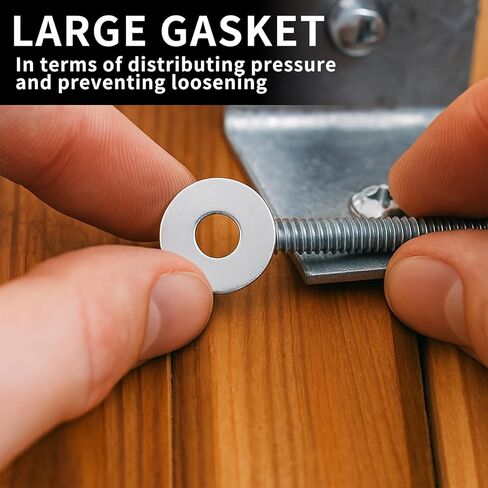 110 قطعة من الغسالات المسطحة للبراغي، وغسالات الرفارف المصنوعة من الفولاذ المقاوم للصدأ، ومجموعة غسالات مسطحة من الفولاذ المقاوم للصدأ متنوعة، وغسالة معدنية للبراغي والأجهزة المنزلية والسيارات الصناعية (M3-M13) in Kuwait