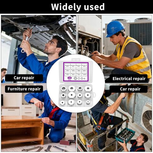 110 قطعة من الغسالات المسطحة للبراغي، وغسالات الرفارف المصنوعة من الفولاذ المقاوم للصدأ، ومجموعة غسالات مسطحة من الفولاذ المقاوم للصدأ متنوعة، وغسالة معدنية للبراغي والأجهزة المنزلية والسيارات الصناعية (M3-M13) in Kuwait