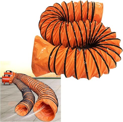 خرطوم مجاري PVC مرن - حماية من 3 طبقات، خرطوم تهوية محمول لمراوح العادم، مقاوم للماء، يناسب قطر 250 مم، 300 مم، 500 مم، مثالي للاستخدام المنزلي والصناعي in Saudi Arabia