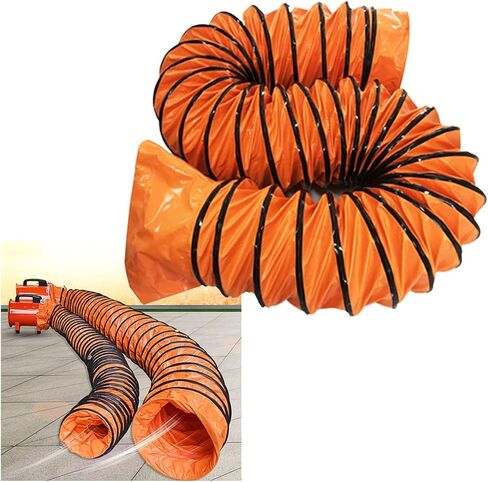خرطوم مجاري PVC مرن - حماية من 3 طبقات، خرطوم تهوية محمول لمراوح العادم، مقاوم للماء، يناسب قطر 250 مم، 300 مم، 500 مم، مثالي للاستخدام المنزلي والصناعي in Saudi Arabia