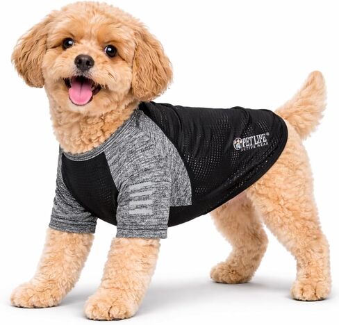 تي شيرت Pet Life ® Active 'Hybreed' ذو 4 اتجاهات قابل للتمدد ذو لونين عالي الأداء للكلاب in Saudi Arabia