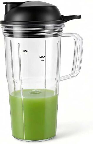 مجموعة بديلة من شفرة استخراج سهلة اللف مع كوب بمقبض 32oz، 24oz مع غطاء للتنقل، متوافقة مع NutriBullet Blender Combo/PRO 1000/ Select Blender (5، كوب 1*32oz+كوب بمقبض 1*24oz+2*غطاء+1*شفرة) in Saudi Arabia