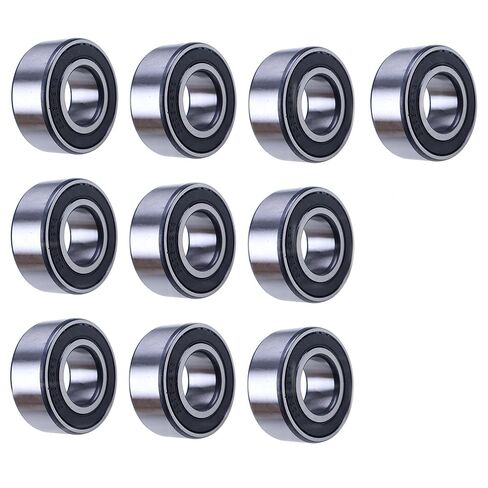 JEENDA 10PCS Double Row Angular Contact Ball Bearings 5204-2RS Seals Bearings 20mm Bore x 47mm OD x 20.6mm Width in Saudi Arabia