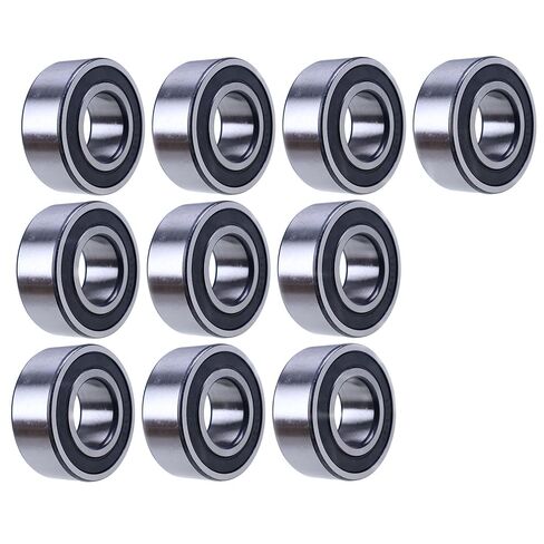 JEENDA 10PCS Double Row Angular Contact Ball Bearings 5204-2RS Seals Bearings 20mm Bore x 47mm OD x 20.6mm Width in Saudi Arabia