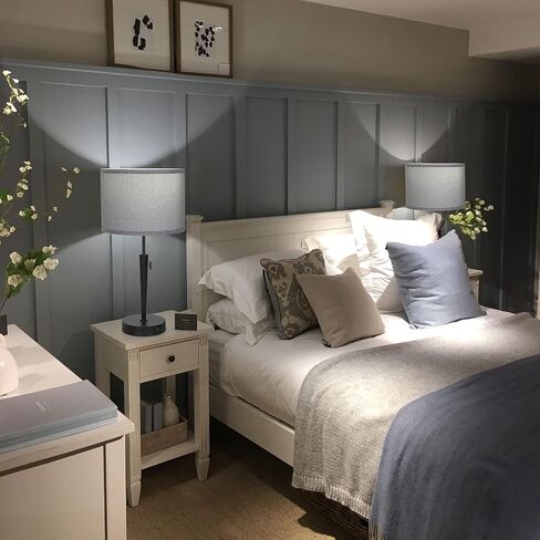 GGOYING Set of 2 Bedroom Table Lamps, Pull Chain Bedside Lamps with USB A & C Charging Ports,5000K LED Bulb,Linen Lampshade for Livingroom, Bedroom, Home in Saudi Arabia