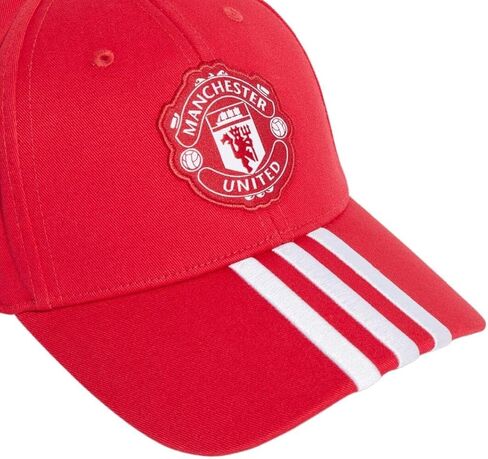 قبعة بيسبول منزلية من adidas للبالغين من الجنسين من مانشستر يونايتد، MUFC أحمر/أبيض، OSFM in Saudi Arabia