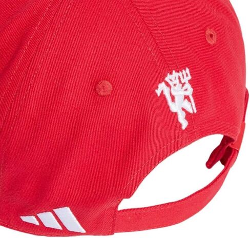 قبعة بيسبول منزلية من adidas للبالغين من الجنسين من مانشستر يونايتد، MUFC أحمر/أبيض، OSFM in Saudi Arabia