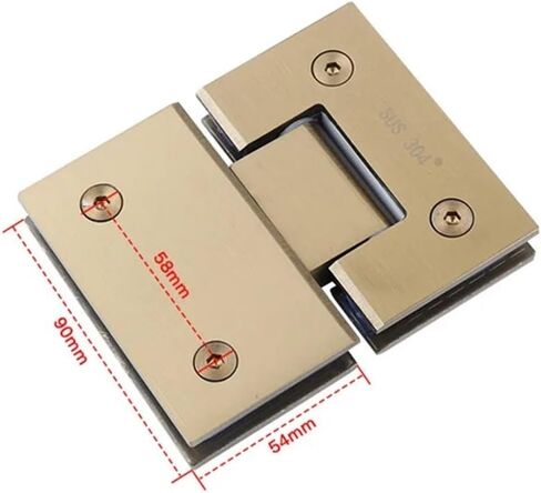 180 درجة 304 الفولاذ المقاوم للصدأ بصمة مشبك مجاني اتجاهين الباب المفصلي (XYGL-24) 1 قطعة in Kuwait