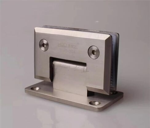 304 مشبك من الفولاذ المقاوم للصدأ مفصل باب زجاجي بدون إطار (DG1221) قطعة واحدة (لامعة) in Kuwait