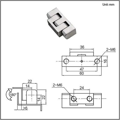 الفولاذ المقاوم للصدأ الدورية الصفائح المعدنية الباب المفصلي 1PCS in Kuwait